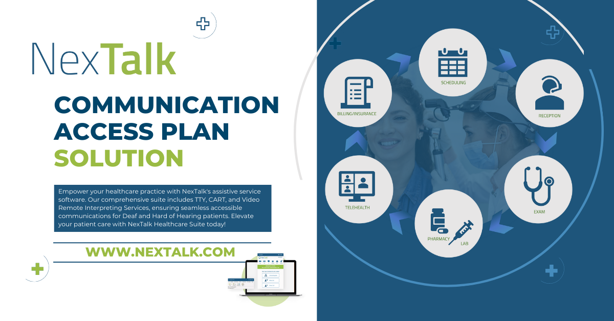 Infographic on NexTalk illustrating Communication Access Plan